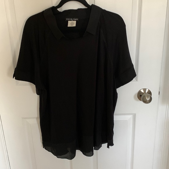 Black Dressy but Casual Blouse - Picture 1 of 4